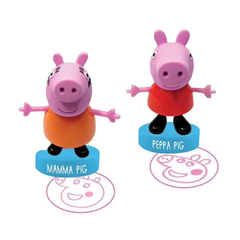 Peppa Malac figura szett nyomdákkal - sokféle - 1 db szett