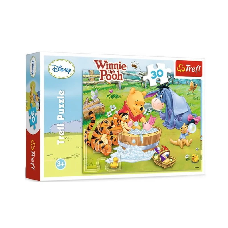 Micimackó puzzle 30 db - Malacka pancsol