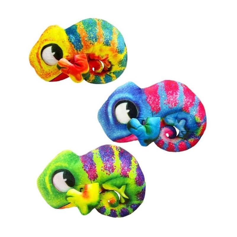 Kaméleon plüssfigura 25 cm - többféle - 1 db