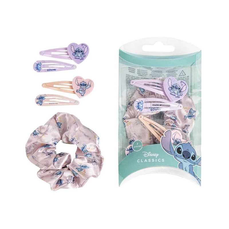 Stitch hajcsattok és hajgumi szettben