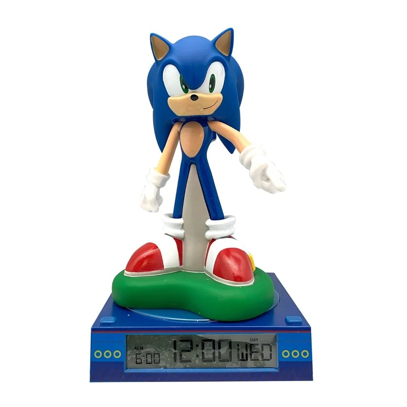 Sonic figurás éjjeli lámpa és ébresztőóra - kettő az egyben