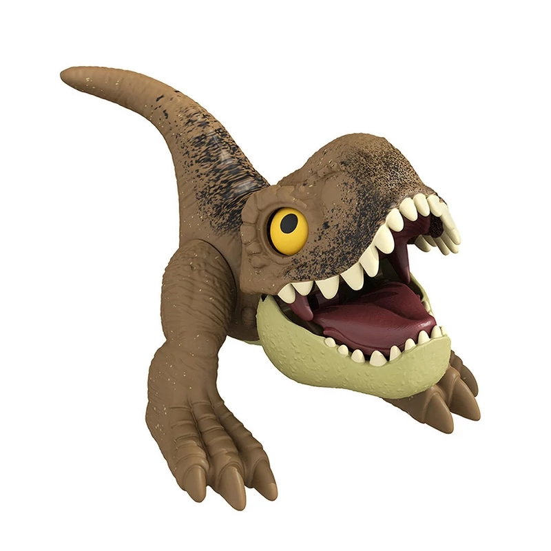 T-Rex figura 7 cm - Jurassic World - nyomd le a fejét és &amp;quot;életre kel&amp;quot;