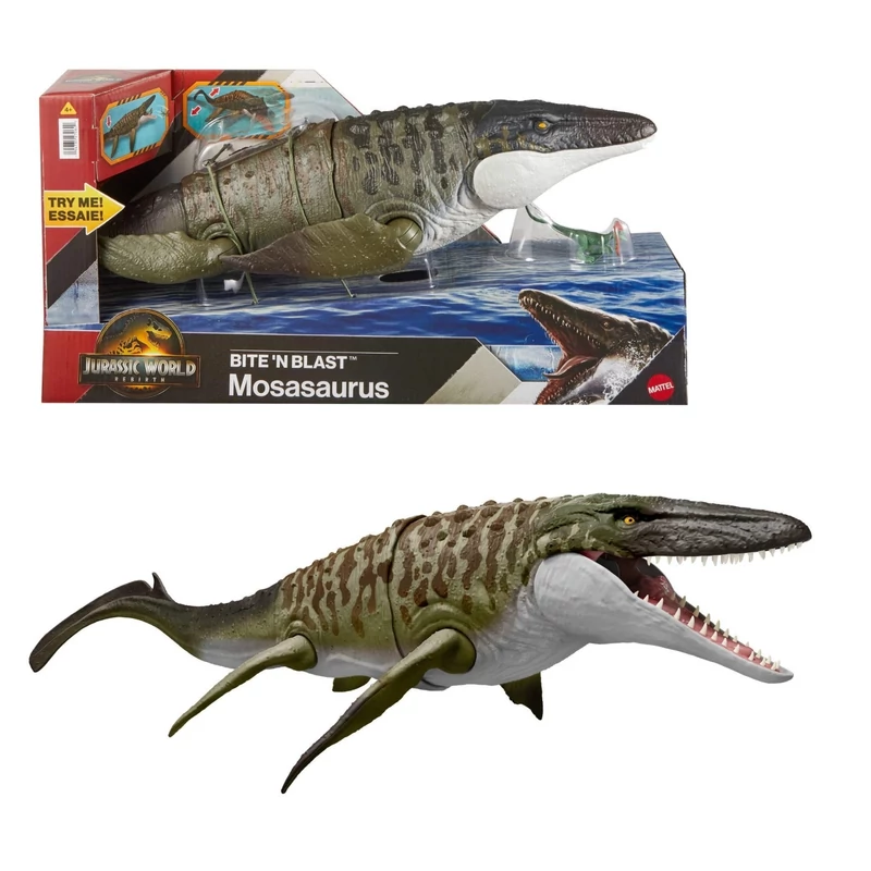 Bite &#039;N Blast Mosasaurus figura 45 cm - Jurassic World