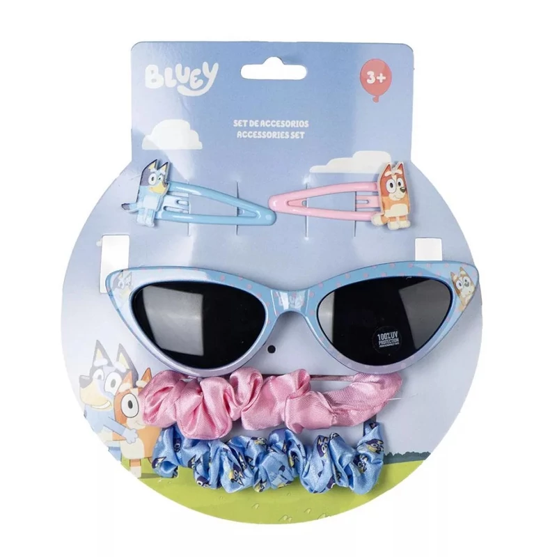 Bluey napszemüveg és hajkiegészítő szett