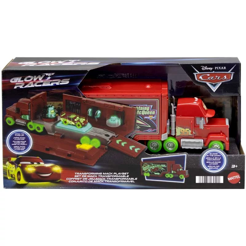 Vontató és szervizközpont, Mattel, Disney Verdák, Transporter 2 az 1-ben, fém/műanyag, többszínű