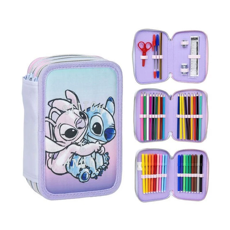 Disney Lilo és Stitch, A csillagkutya Angel tolltartó töltött 3 emeletes