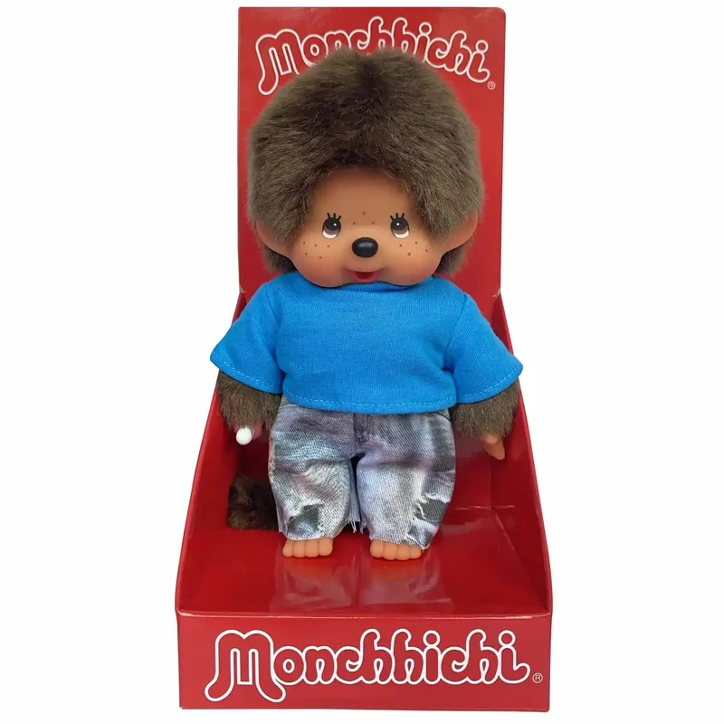 Moncsicsi kék pulóverben, farmernadrágban 20cm