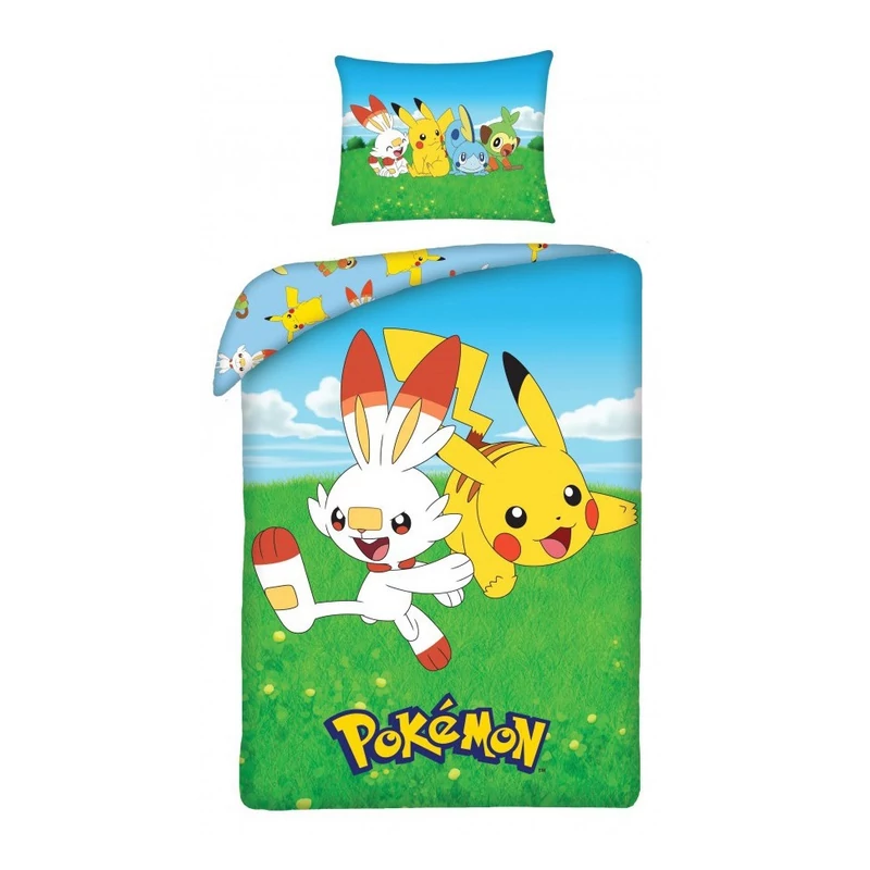 Pokémon Field ágyneműhuzat 140×200cm, 70×90 cm
