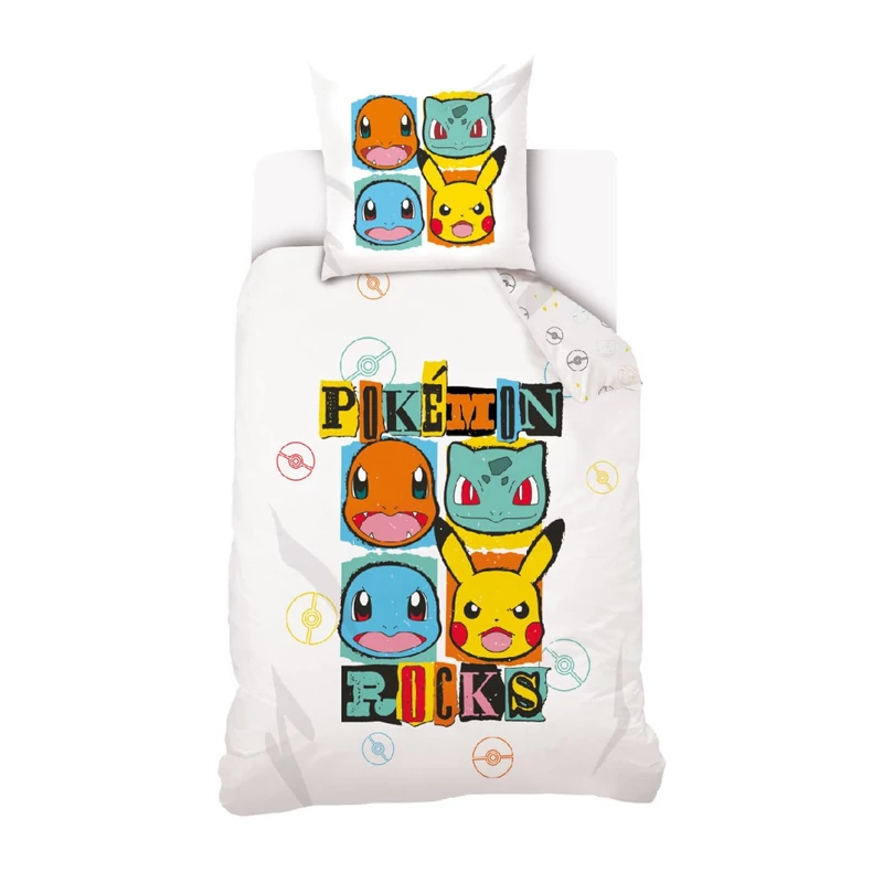 Pokémon Rocks ágyneműhuzat 140×200cm, 70×90 cm
