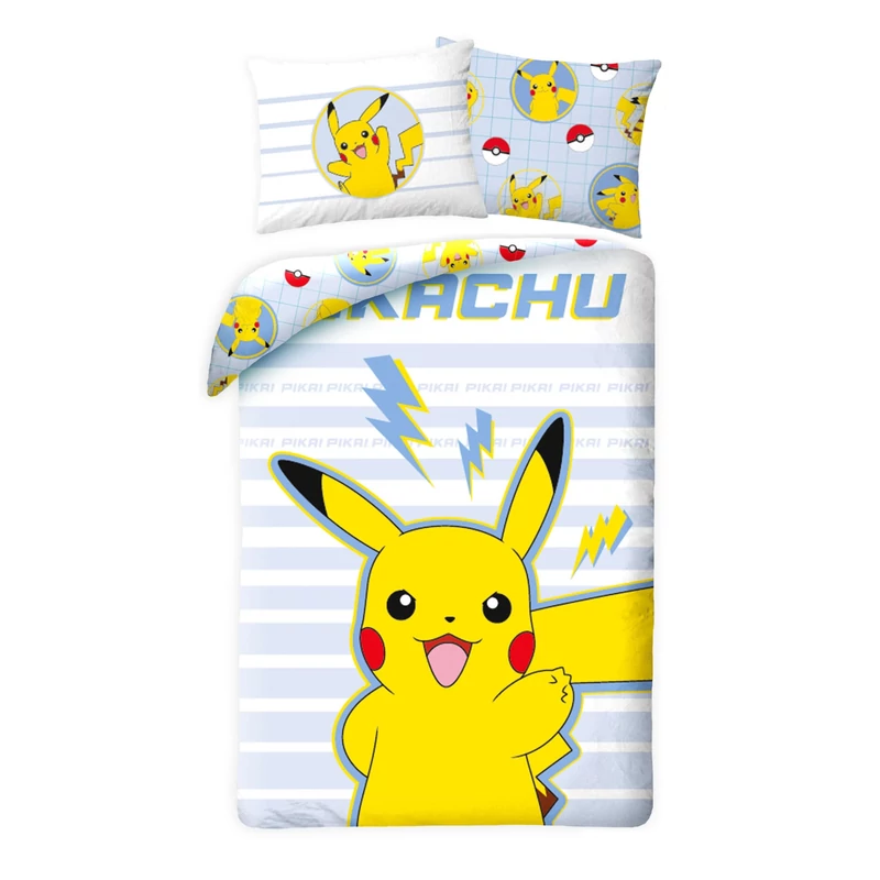 Pokémon Thunderbolt ágyneműhuzat 140×200cm, 70×90 cm