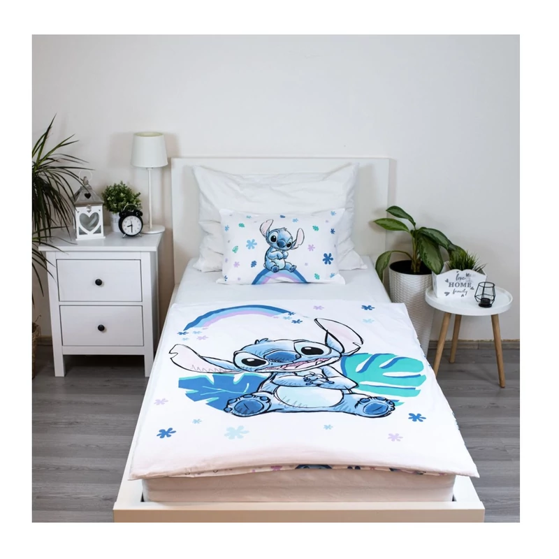 Disney Lilo és Stitch, A csillagkutya Rainbow gyerek, ovis ágyneműhuzat 100×135 cm, 40×60 cm
