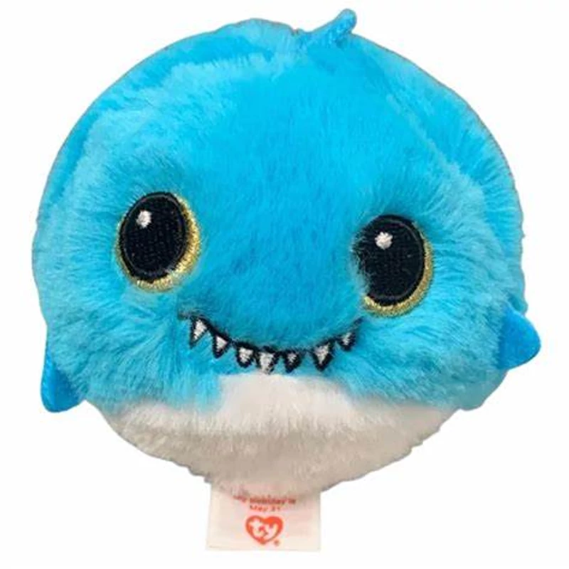Ty Beanie Bouncers plüss figura FINS - kék cápa 