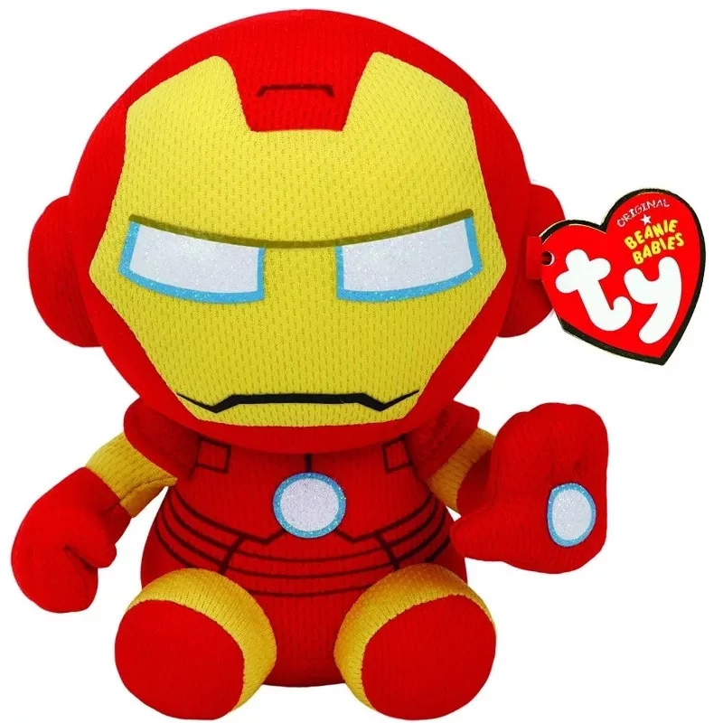 TY Beanie Babies Marvel Iron Man plüssfigura Vasember 15 cm 