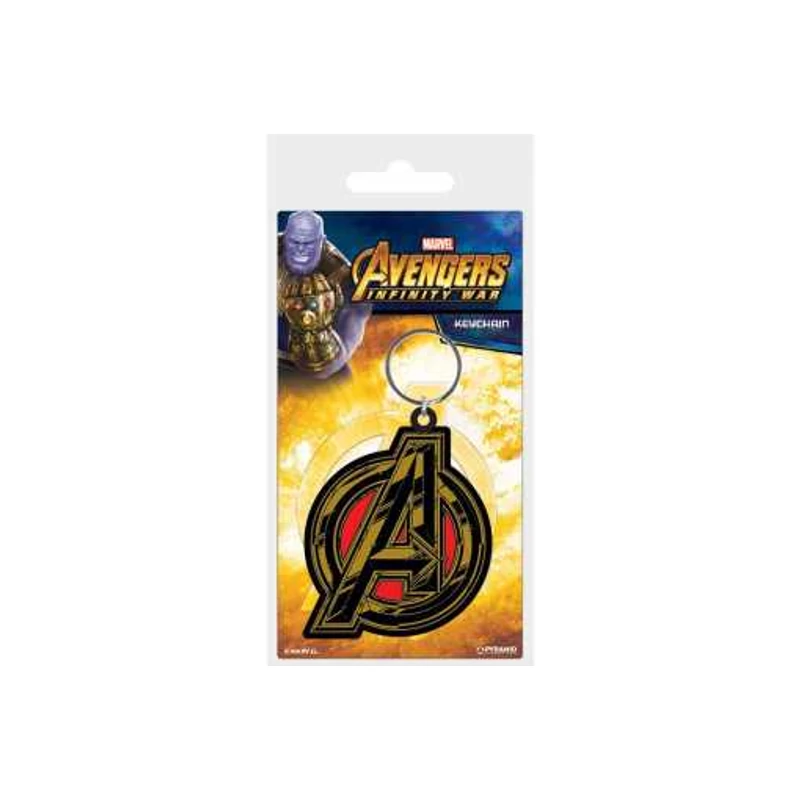 Avengers Bosszúállók logós lapos gumírozott kulcstartó