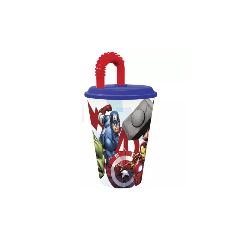 Avengers Bosszúállók Marvel szívószálas műanyag pohár