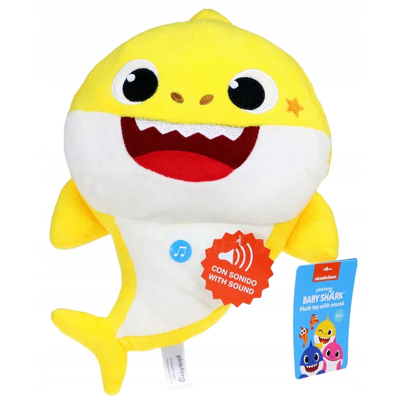Baby Shark Bébi cápa zenélő plüssfigura 17 cm - Bébi cápa plüss