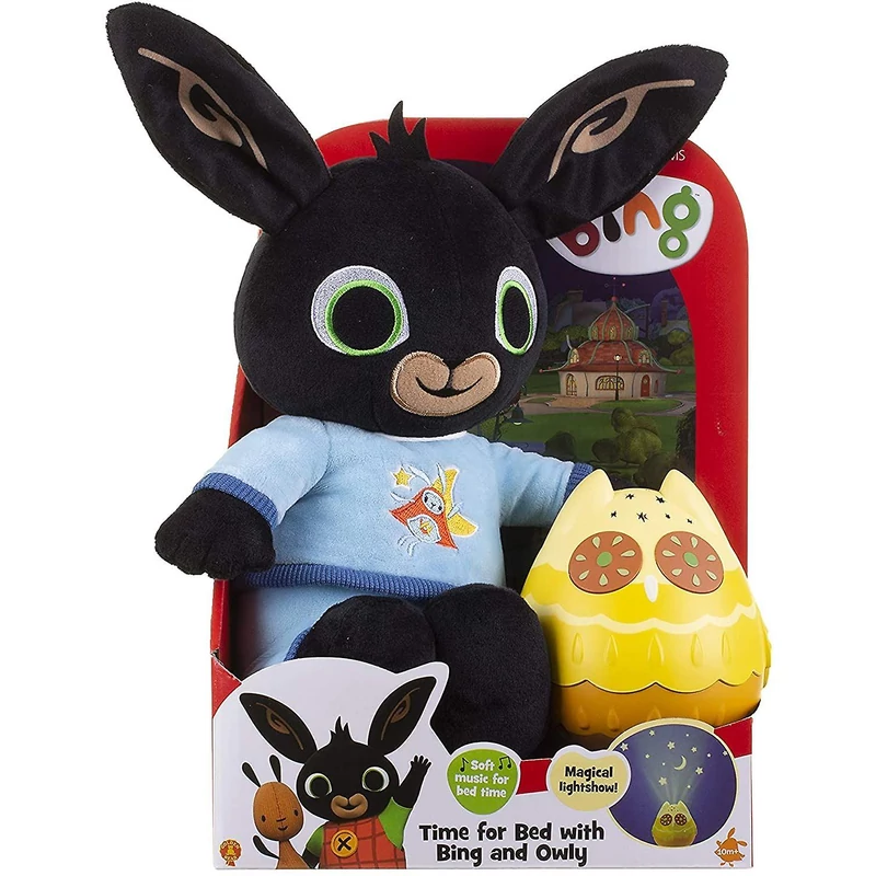 Bing nyuszi plüssfigura világító, zenélő Owly bagollyal 30 cm - Bing nyuszi plüss