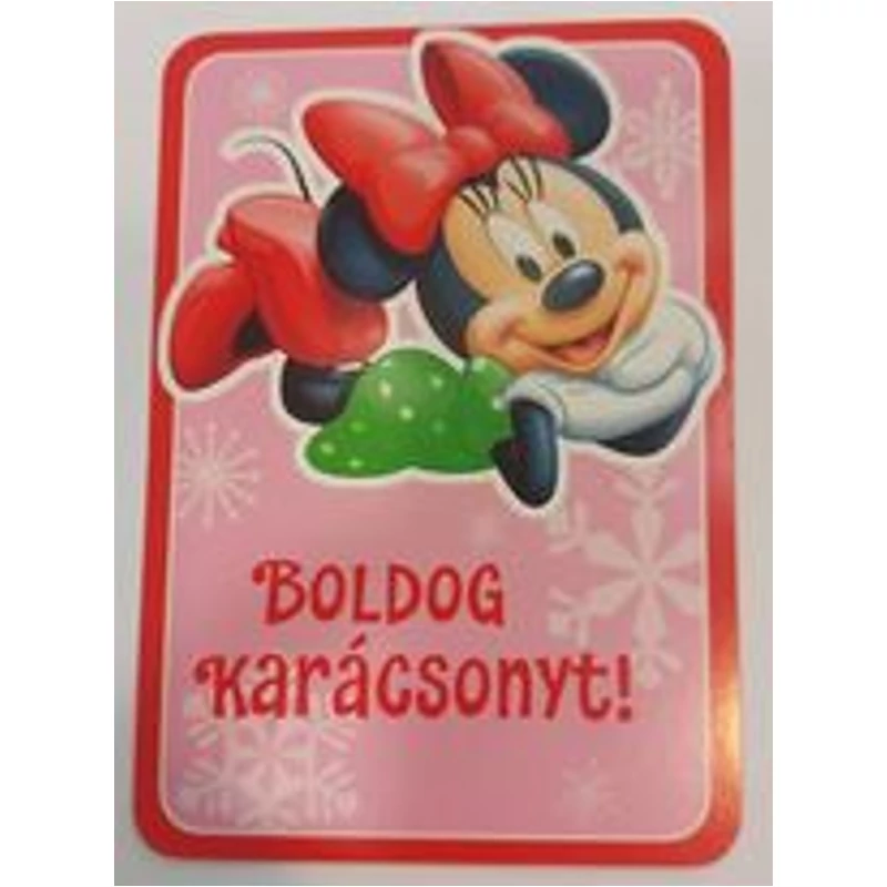 Képeslap - Minnie egér - Minnie Mouse Boldog Karácsonyt