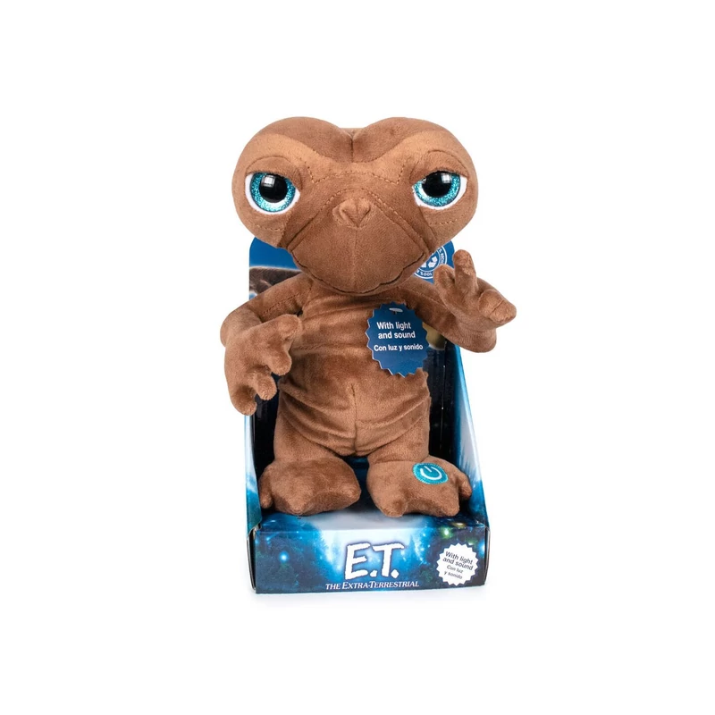 E. T. világító, beszélő plüssfigura díszdobozban 25 cm - E. T. plüss