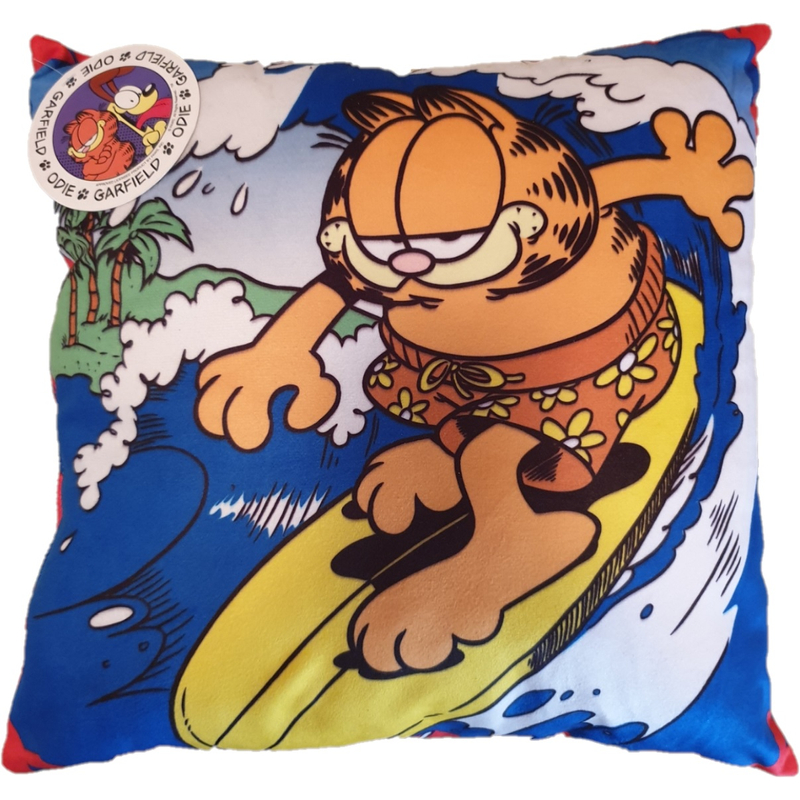 Garfield díszpárna - szörfös