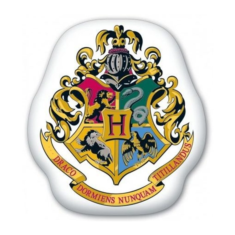 Harry Potter Roxfort címer forma párna