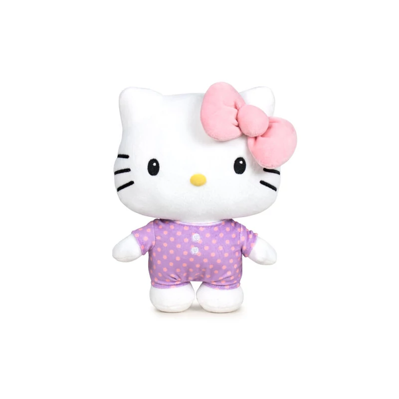 Hello Kitty lila ruhás plüssfigura 33 cm - Hello Kitty plüss