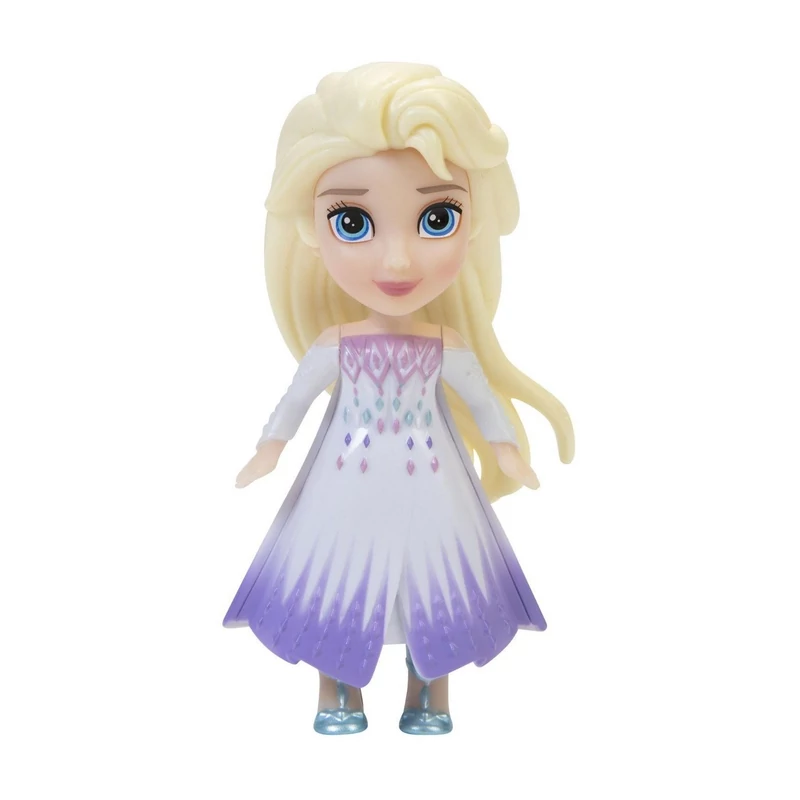 Jégvarázs Elza Disney pici figura mozgatható végtagokkal  7 cm - Elza világos lila ruhában