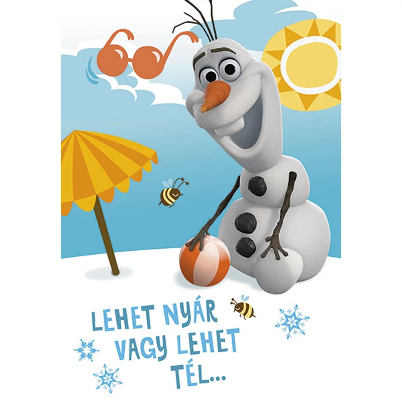 Képeslap - Jégvarázs Frozen Olaf hóember Boldog névnapot kíván
