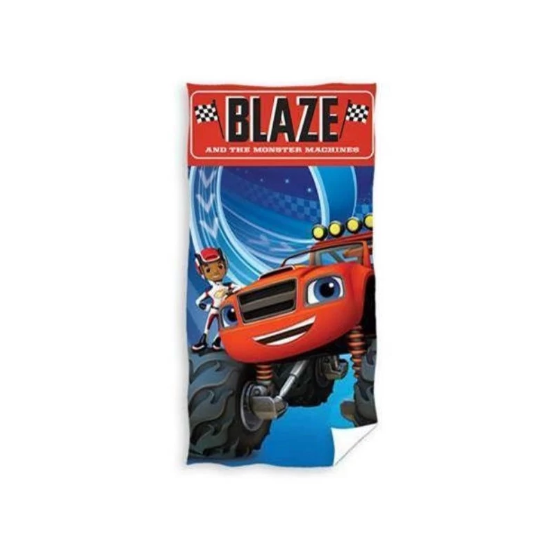 Láng és szuperverdák nagy törölköző - Blaze fürdőlepedő