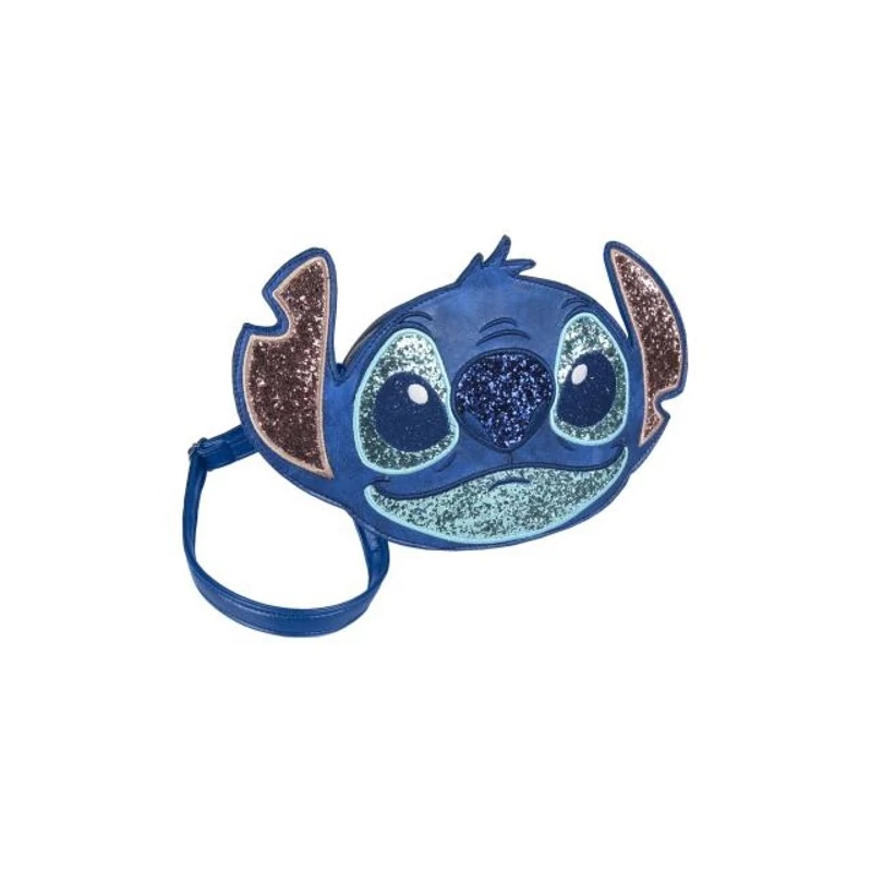 Lilo és Stitch bőrhatású Stitch csillámos válltáska