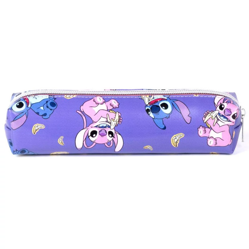 Lilo és Stitch Stitch és Angel lila színű tolltartó
