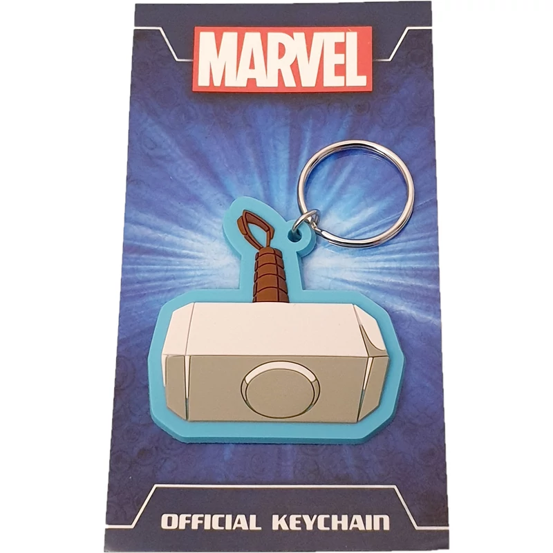 Avengers Bosszúállók Thor kalapácsa lapos gumírozott kulcstartó