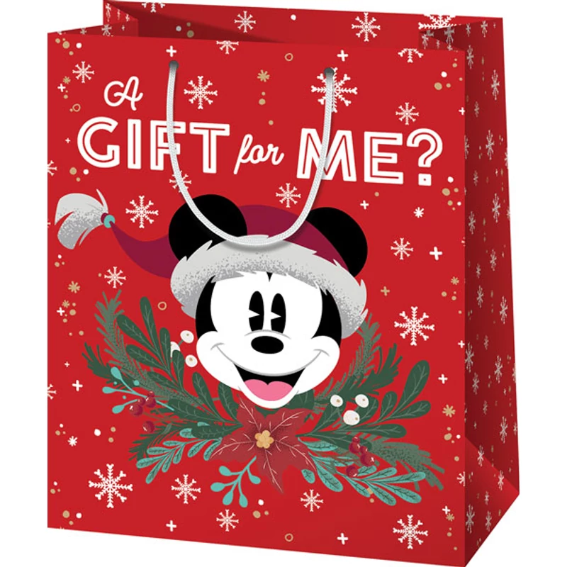 Ajándéktasak - Mickey egér Karácsonyi  - Mickey Mouse közepes ajándéktasak
