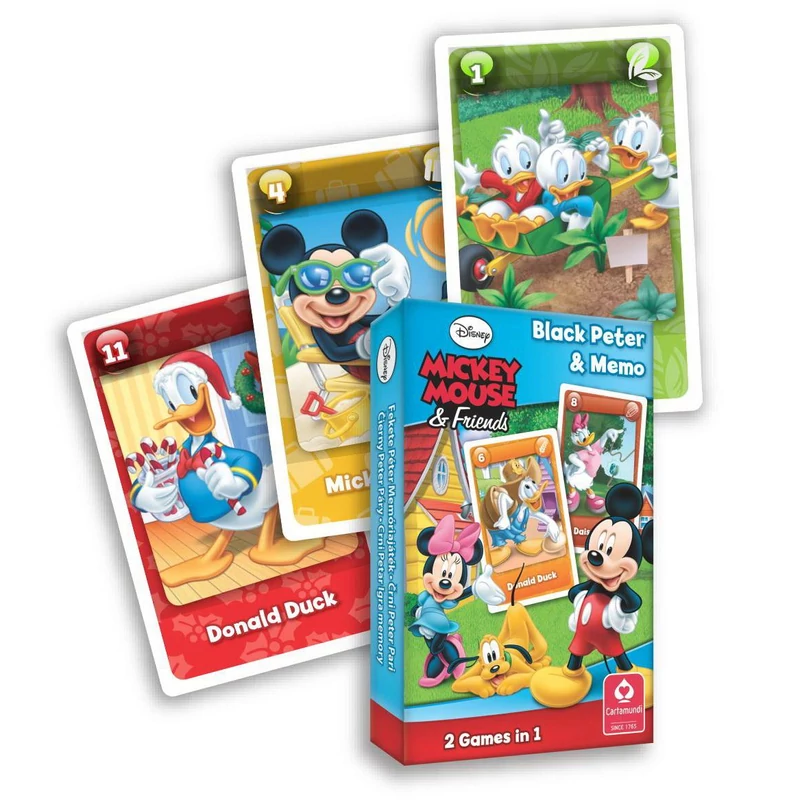 Mickey egér Fekete Péter és memória kártyajáték - Mickey Mouse kártya