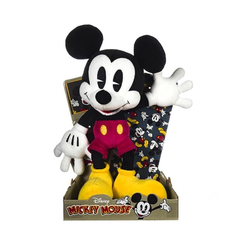 Mickey egér 90. évfordulós eredeti Walt Disney retro plüssfigura 30 cm - Mickey Mouse plüss