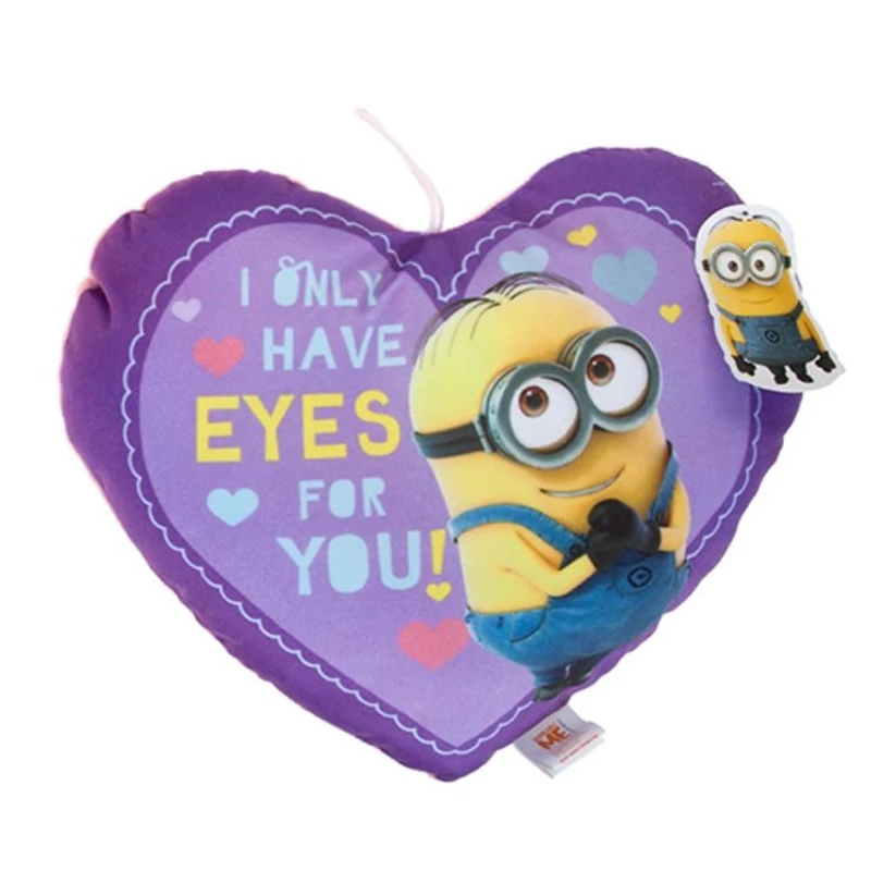 Gru minion szívalakú nagy puha lila párna