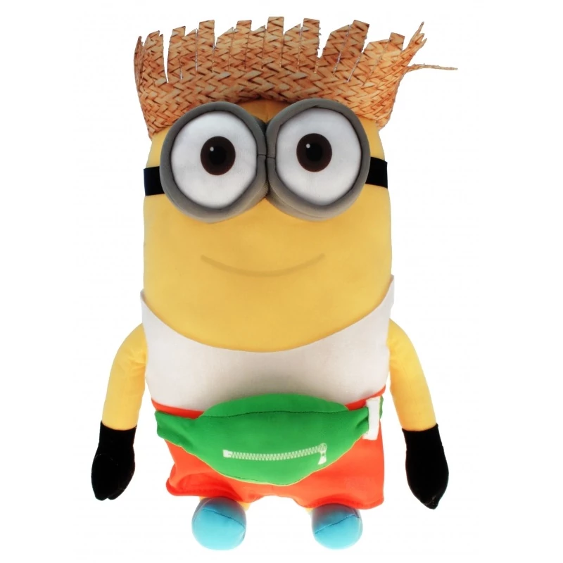 Gru Minion plüssfigura 66 cm - szalmakalapban