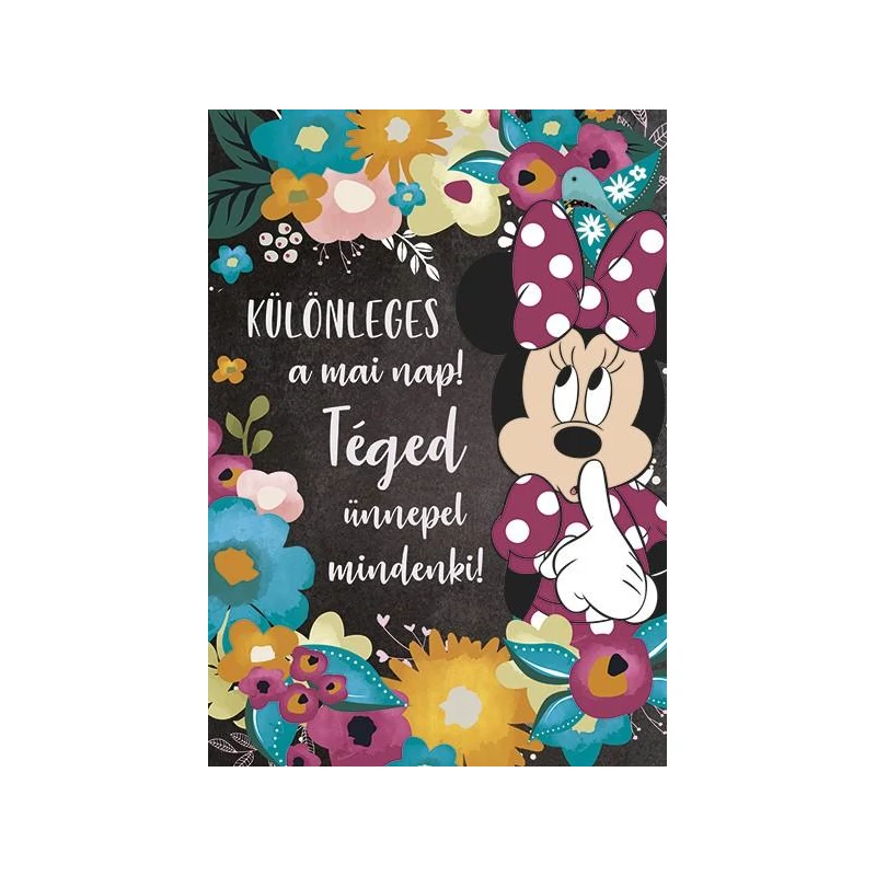 Képeslap - Minnie egér - Minnie Mouse Névnapi köszöntő