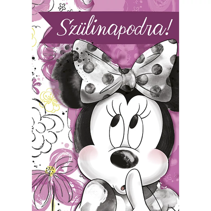 Képeslap - Minnie egér - Minnie Mouse Boldog születésnapot