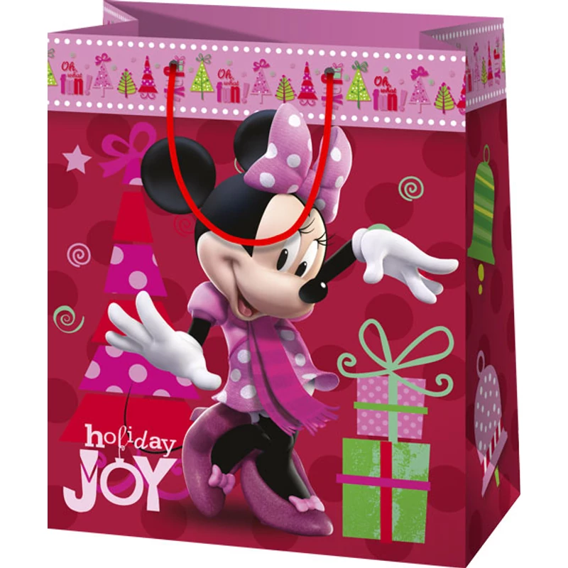Ajándéktasak - Karácsonyi Minnie egér - Minnie Mouse nagy ajándéktasak