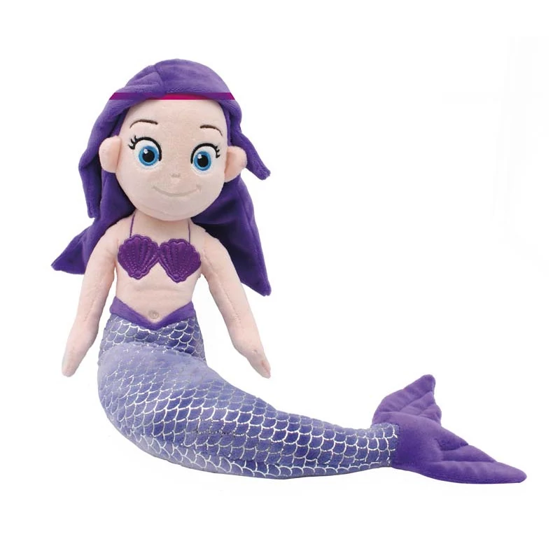 Sellő nagy plüssfigura 50 cm - Lila Hableány sellő plüss
