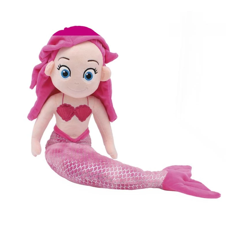 Sellő nagy plüssfigura 50 cm -  Rózsaszín Hableány sellő plüss
