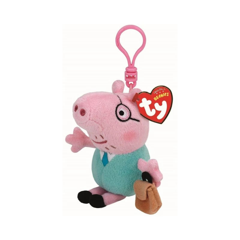 Peppa malac Papa malac plüss kulcstartó 12 cm