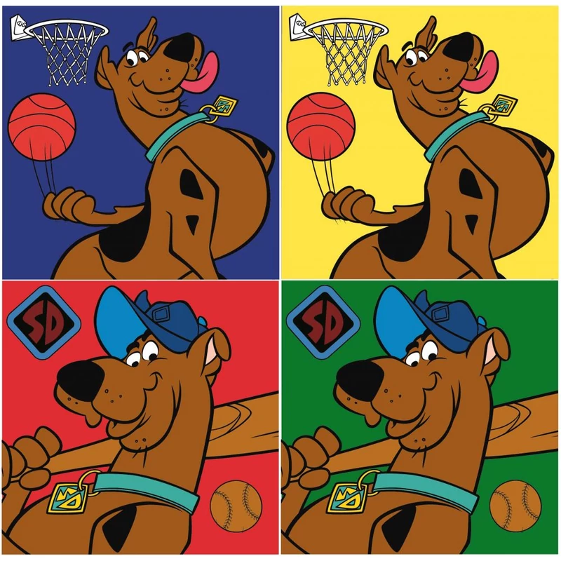 Scooby-Doo 30 x 30 cm-es törölköző szettben - 2 db