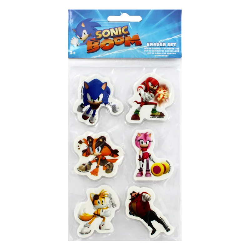 6 db-os Sonic és barátai radír szett