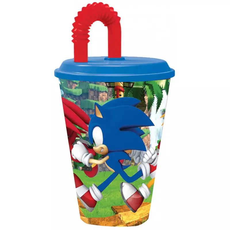 Sonic műanyag szívószálas pohár