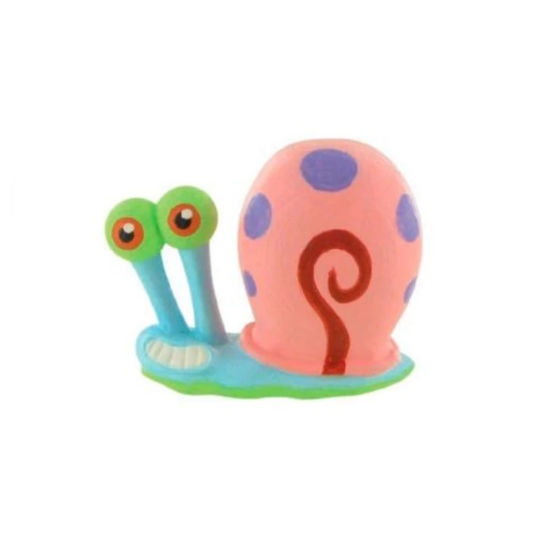 SpongyaBob Csigusz gumírozott kis műanyag figura 5 cm