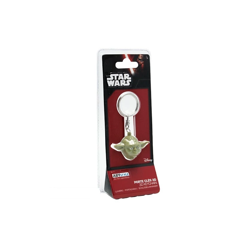Star Wars Yoda mester fej alakú 3D kulcstartó 3 cm