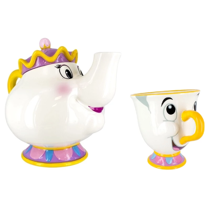 EGYÜTT OLCSÓBB: Szépség és a Szörnyeteg Mrs. Potts és Csészike kerámia készlet
