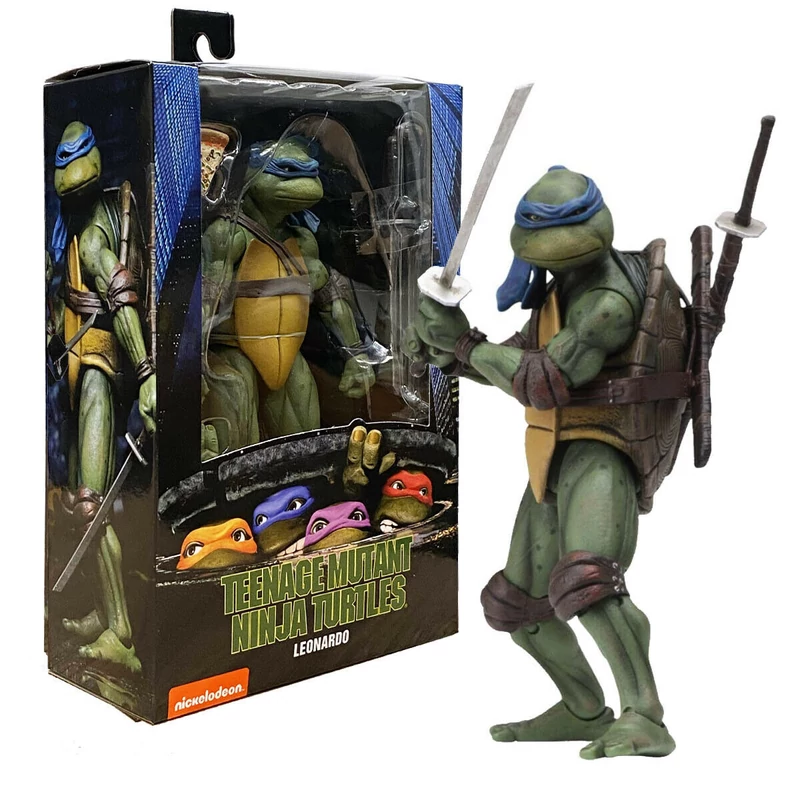 TiniNindzsa Teknőcök Leonardo mozgatható prémium figura kiegészítőkkel 17 cm - Leonardo figura